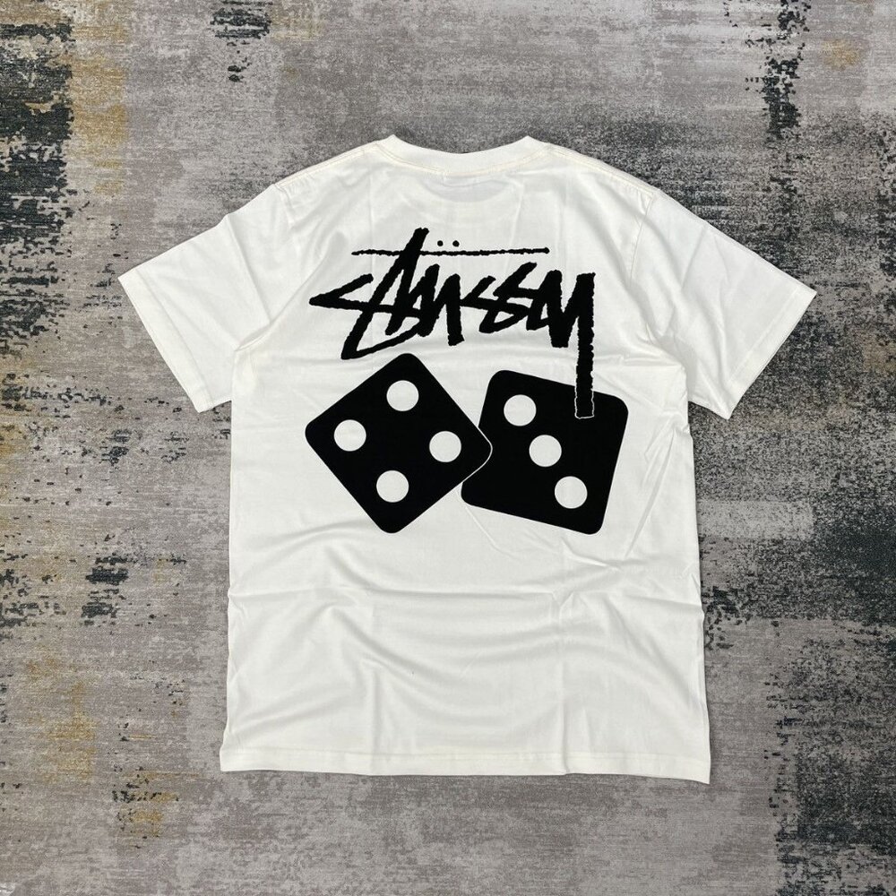 STUSSY DICE PIG DYED TEE NATURAL // L